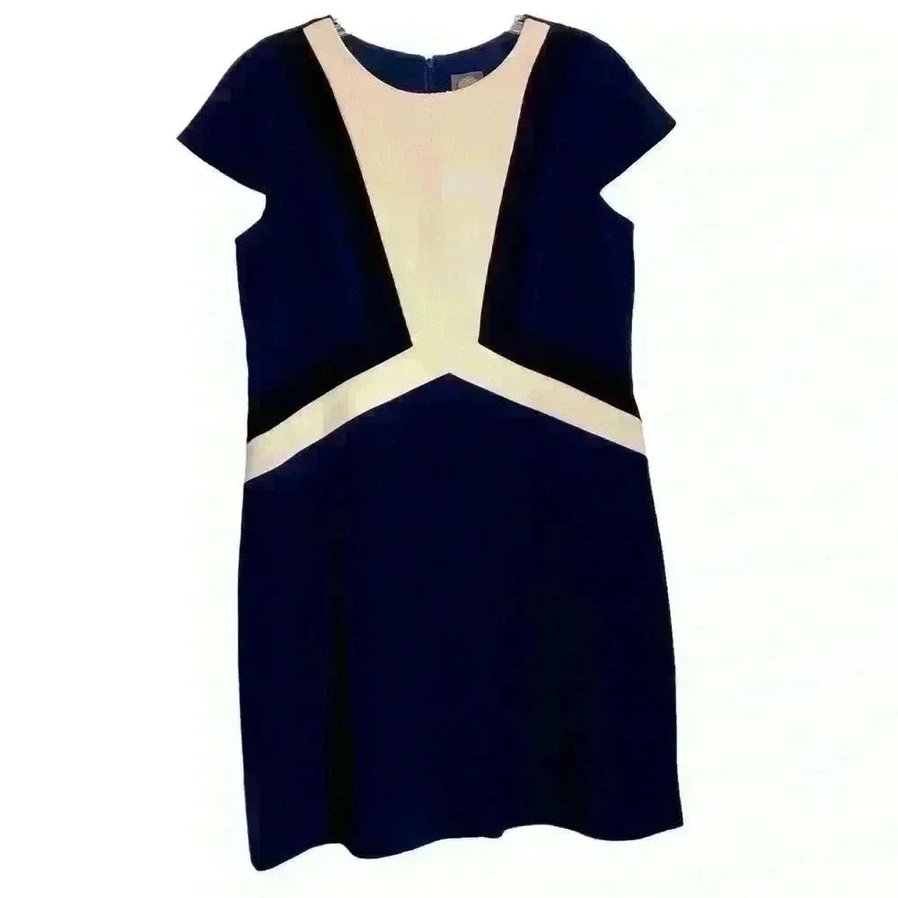 Vince Camuto Navy,Black and cream Shift style, office,business,professional-SZ14
